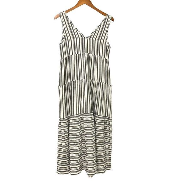 Marine Layer Black and White Striped Maxi Dress - Picture 4 of 8